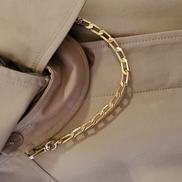 Sandro Paris Trench Coat With Removable Chain Size S NWT'S - Picture 10 of 15